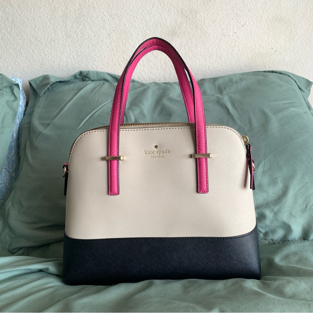 Colorblock Pink and Black Bag - Kate Spade